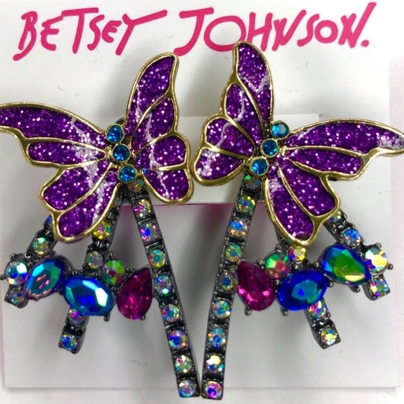 New 🦋Betsey Johnson Butterfly Earrings - Picture 3 of 9